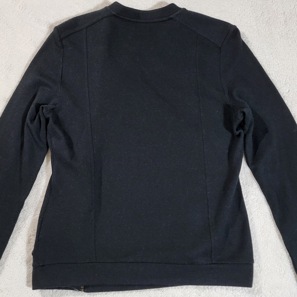 Marc O'Polo Womens Asymmetric Zip Long Sleeve Solid Black Sweatshirt Size Large - Picture 12 of 13